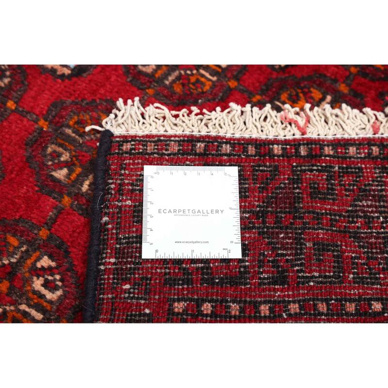 ECARPETGALLERY Hand-knotted Teimani Red Wool Rug - 3'5 x 6'5
