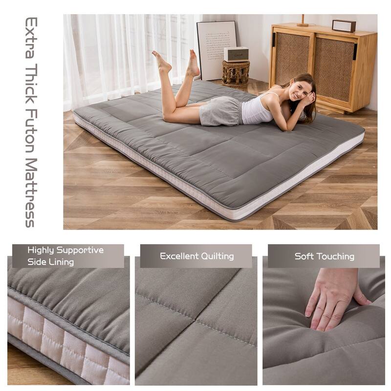Padded Japanese Roll Up Floor Futon Mattress