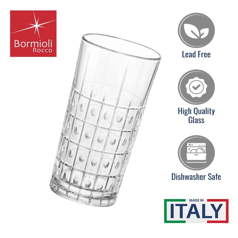 Bormioli Rocco Set of 4 Este Ounce Cooler Glasses