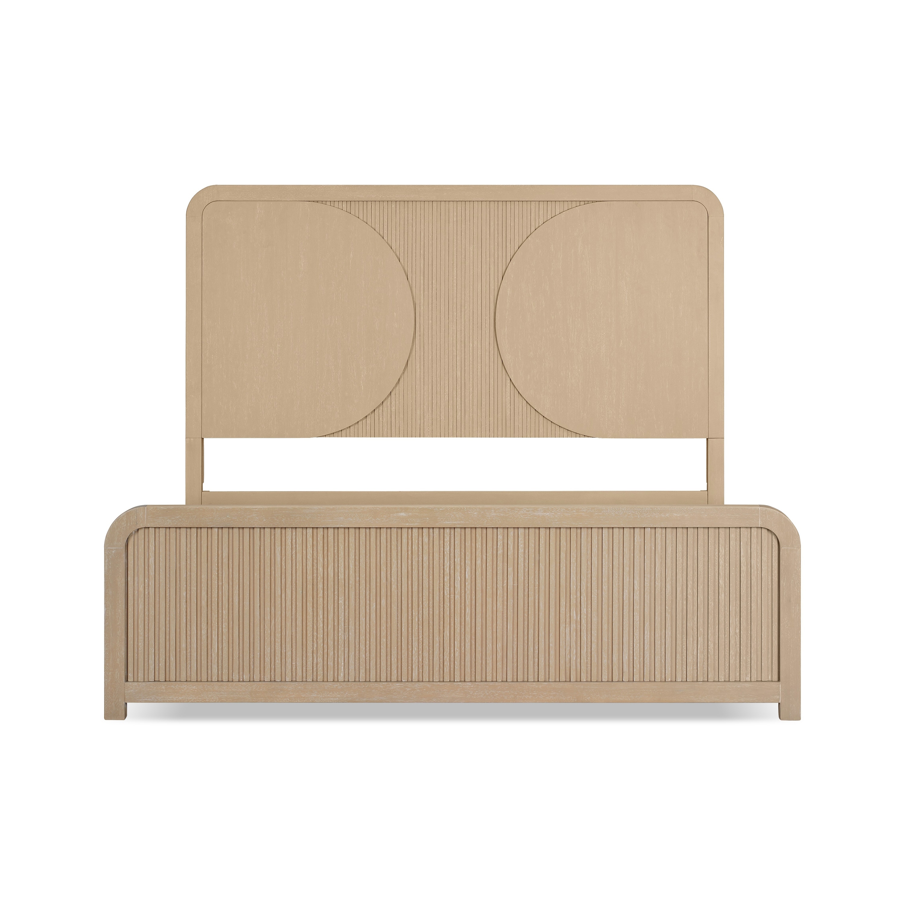 Furniture of America Adrienne Modern Rustic Solid Wood Fluting Panel Bed