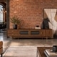 preview thumbnail 2 of 6, 78.7 Inch TV Stand for 85 Inch TV, Modern Entertainment Center with Fluted Glass Doors, 2 Drawers Storage