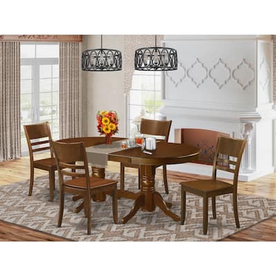 Kitchen Table Set with Chairs - Antique Style Dining Table & 8 Ladder Back Chairs