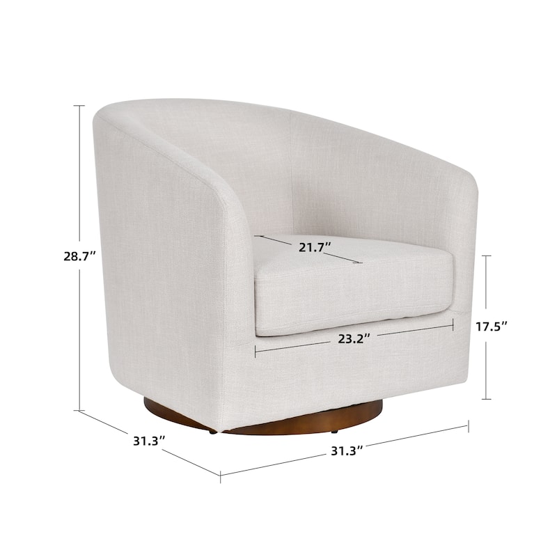 Modern 31" W Swivel Accent Chair Barrel Chair
