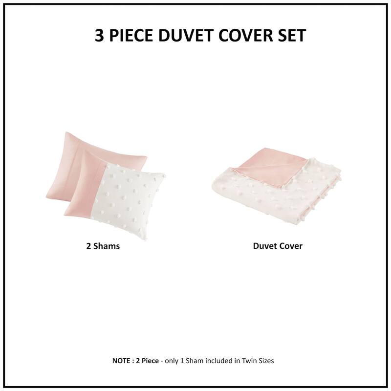 Intelligent Design Shay Colorblock Clip Jacquard Duvet Cover Set