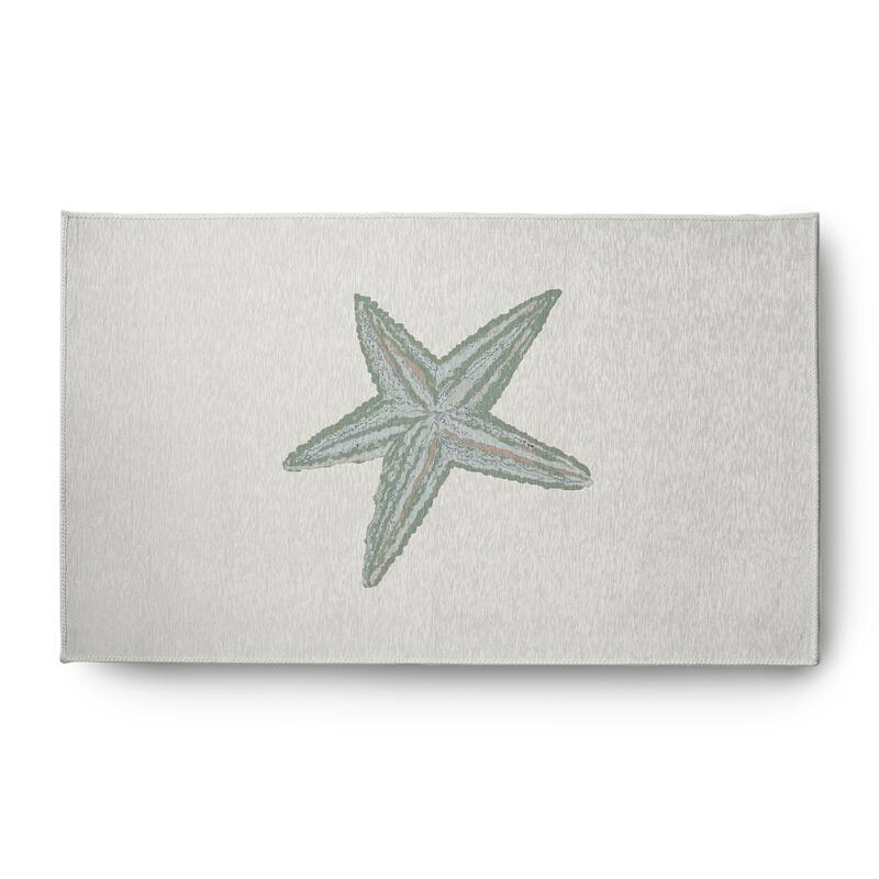 Starfish Nautical Chenille Rug - Sage - 3' x 5'