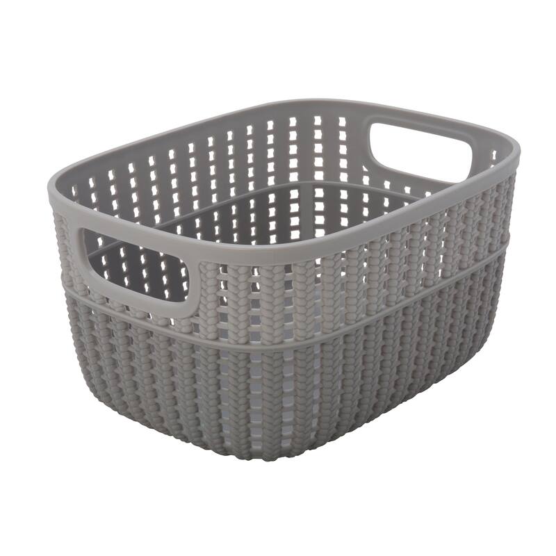 Simplify 2-Tone Decorative Small Storage Basket
