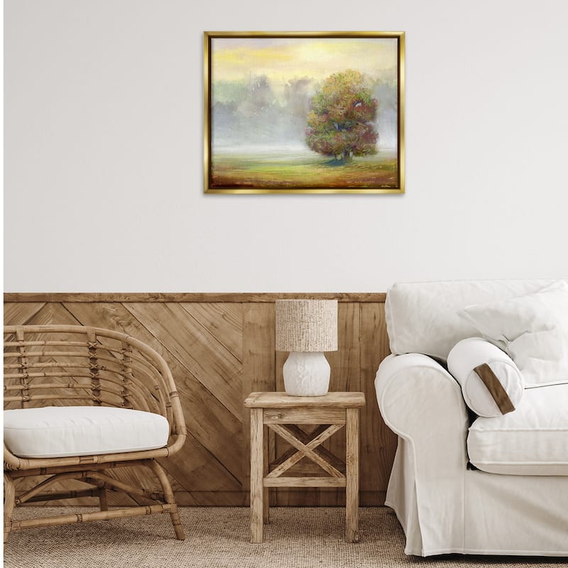 Stupell Dry Brush Tree in Nature Framed Floater Canvas Wall Art Design By Ashley Davis