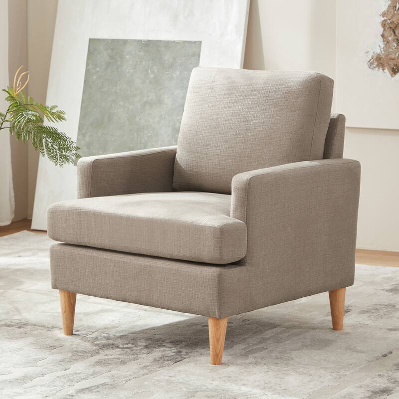 set of 2 Accent Chair/Armchair for Bedroom Living Room with Wood Legs