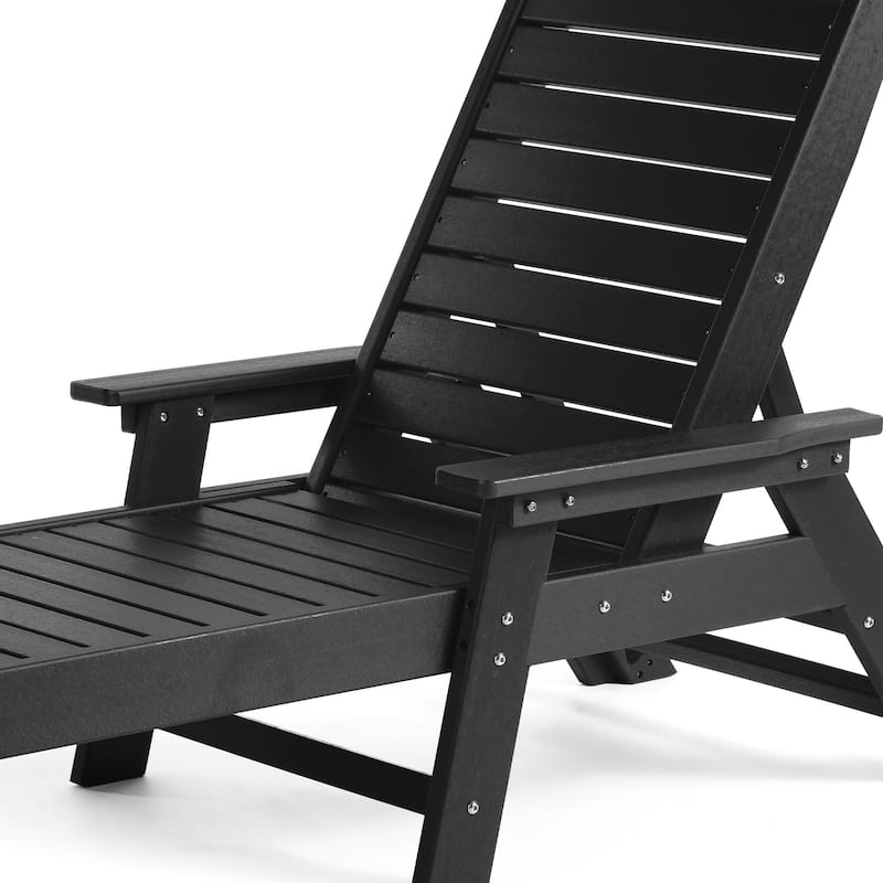 Laguna Hdpe All Weather Outdoor Patio Pool Reclining Chaise Lounge (Set Of 2)