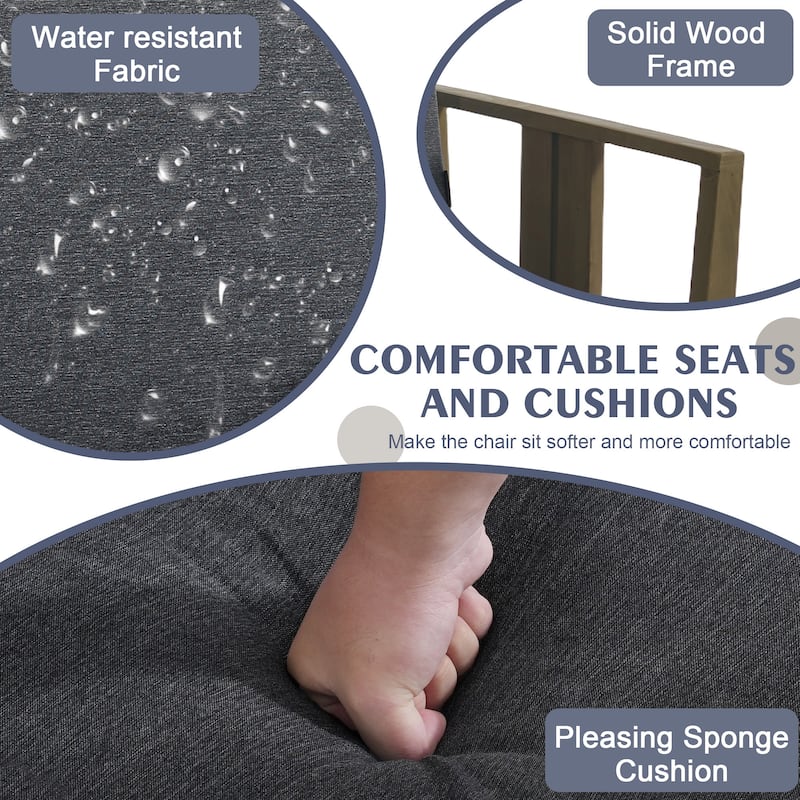 Teak Wood Weatherproof Outdoor Loveseat