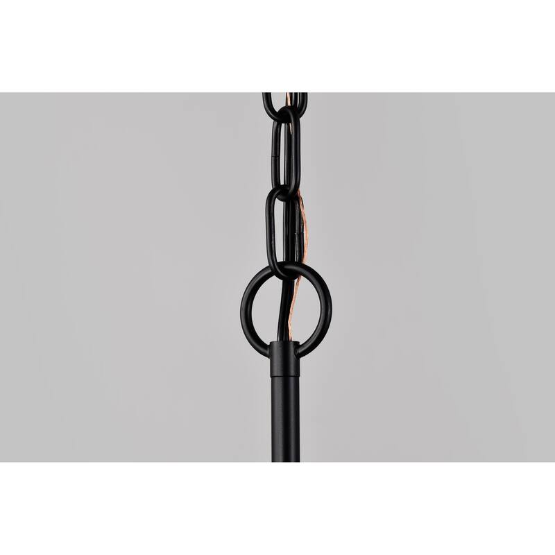 Liam 3 Light Island Pendant Matte Black White Opal Glass - Matte Black