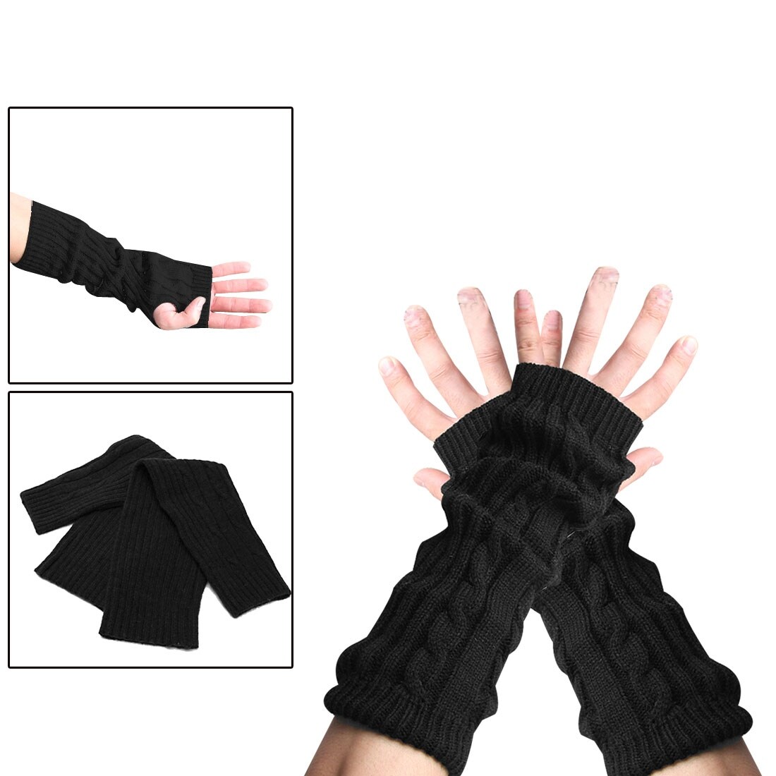 winter gloves with finger holes