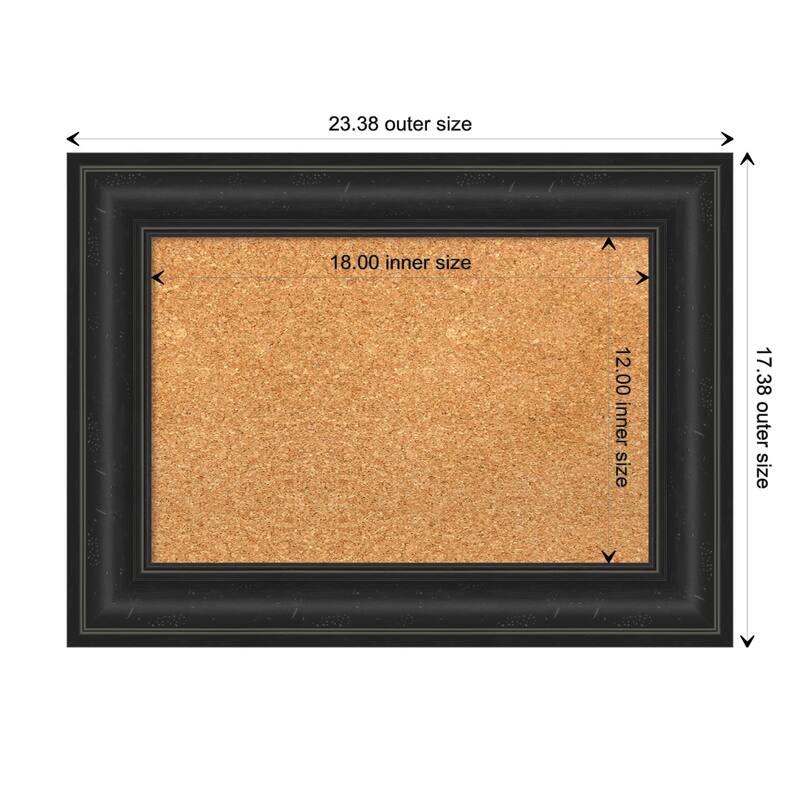 Shipwreck Black Framed Cork Bulletin Memo Board
