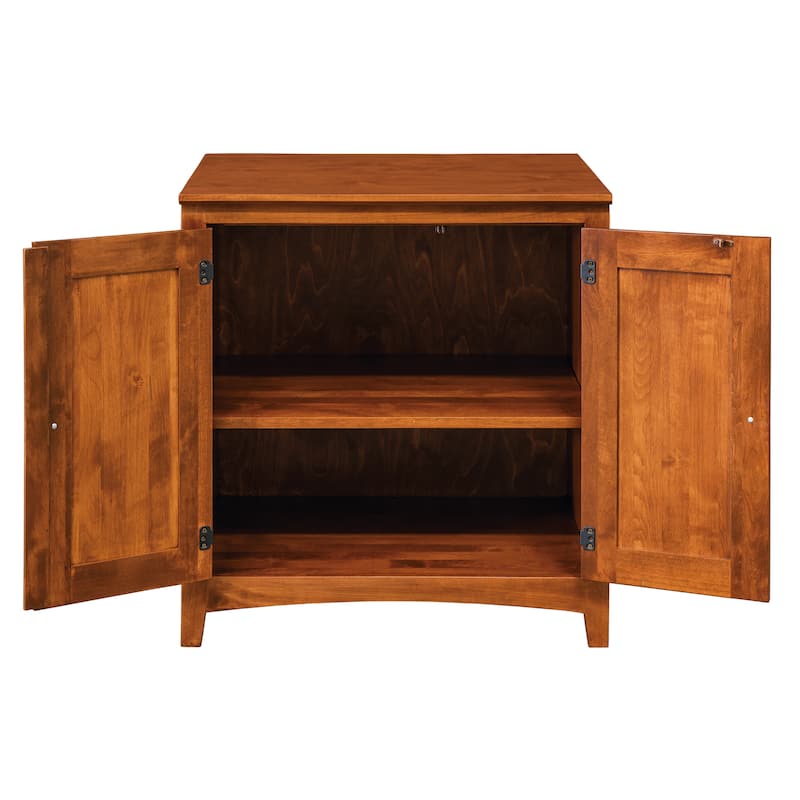 Arch+Haven Solid Wood 2 Door Cabinet