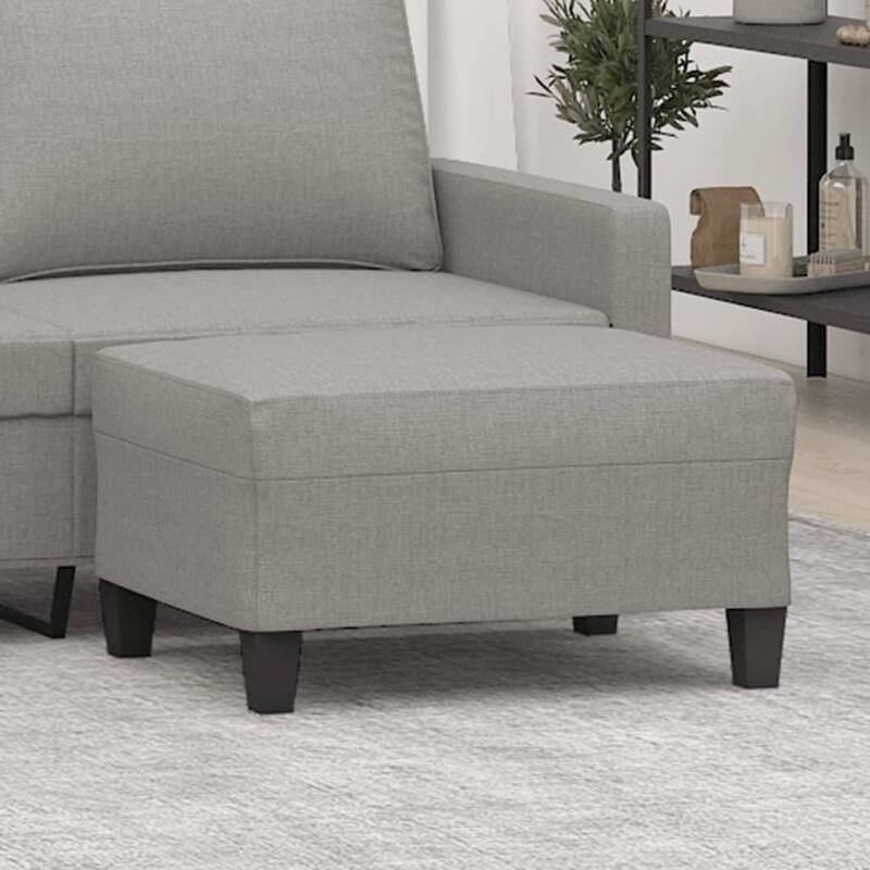 vidaXL Footstool Dark Gray/Light Gray 23.6"x19.7"x16.1" Fabric