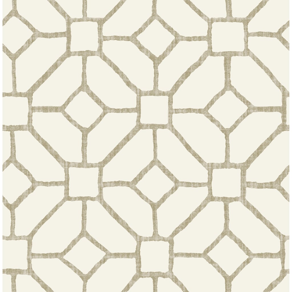 A-Street Prints Addis Beige Trellis Wallpaper