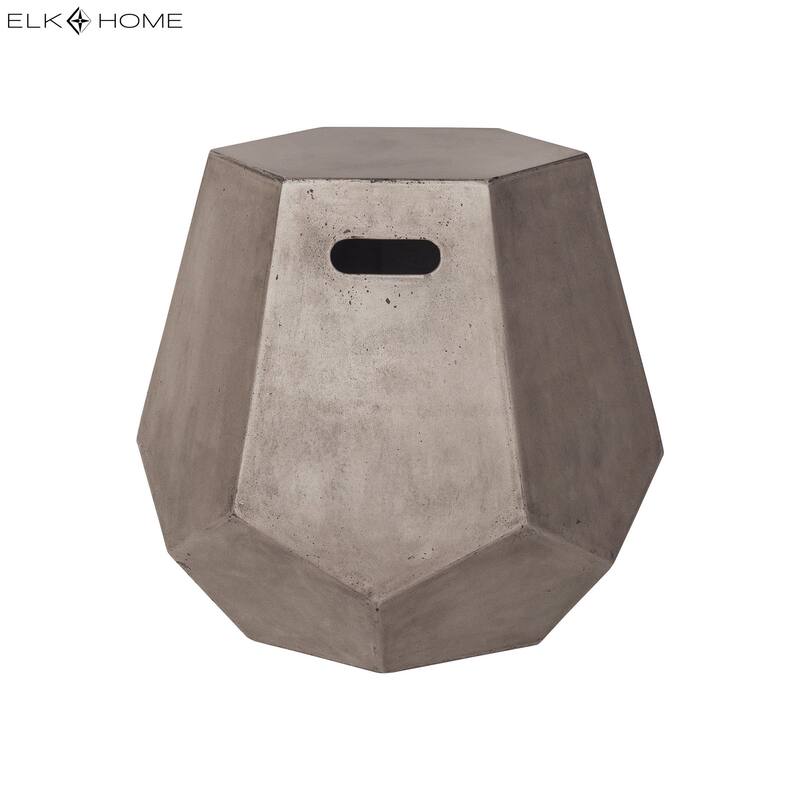 Elk Home Delana Polished Concrete Concrete Accent Table