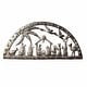 preview thumbnail 1 of 8, Christmas Nativity Scene Haitian Metal Drum Wall Art Silver - Steel