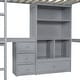 preview thumbnail 18 of 18, Wood High Full Size Loft Bed with Desk,Storage Shelves and Drawers