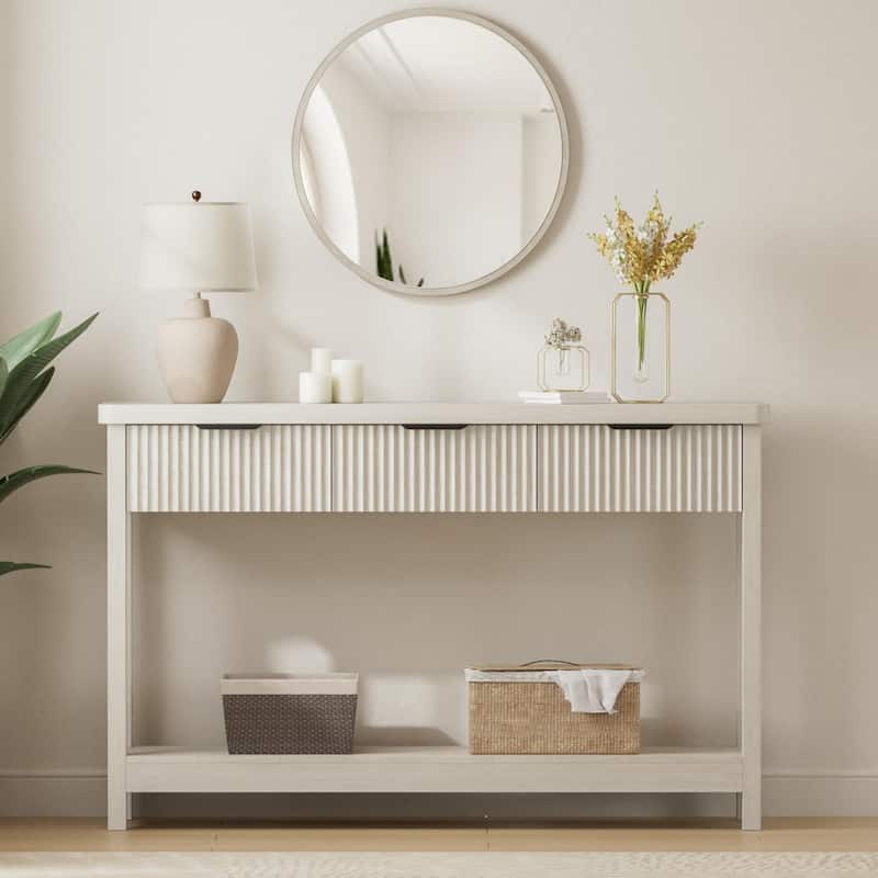 51"Wood Console Sofa Table with 3 Drawers for Living Room