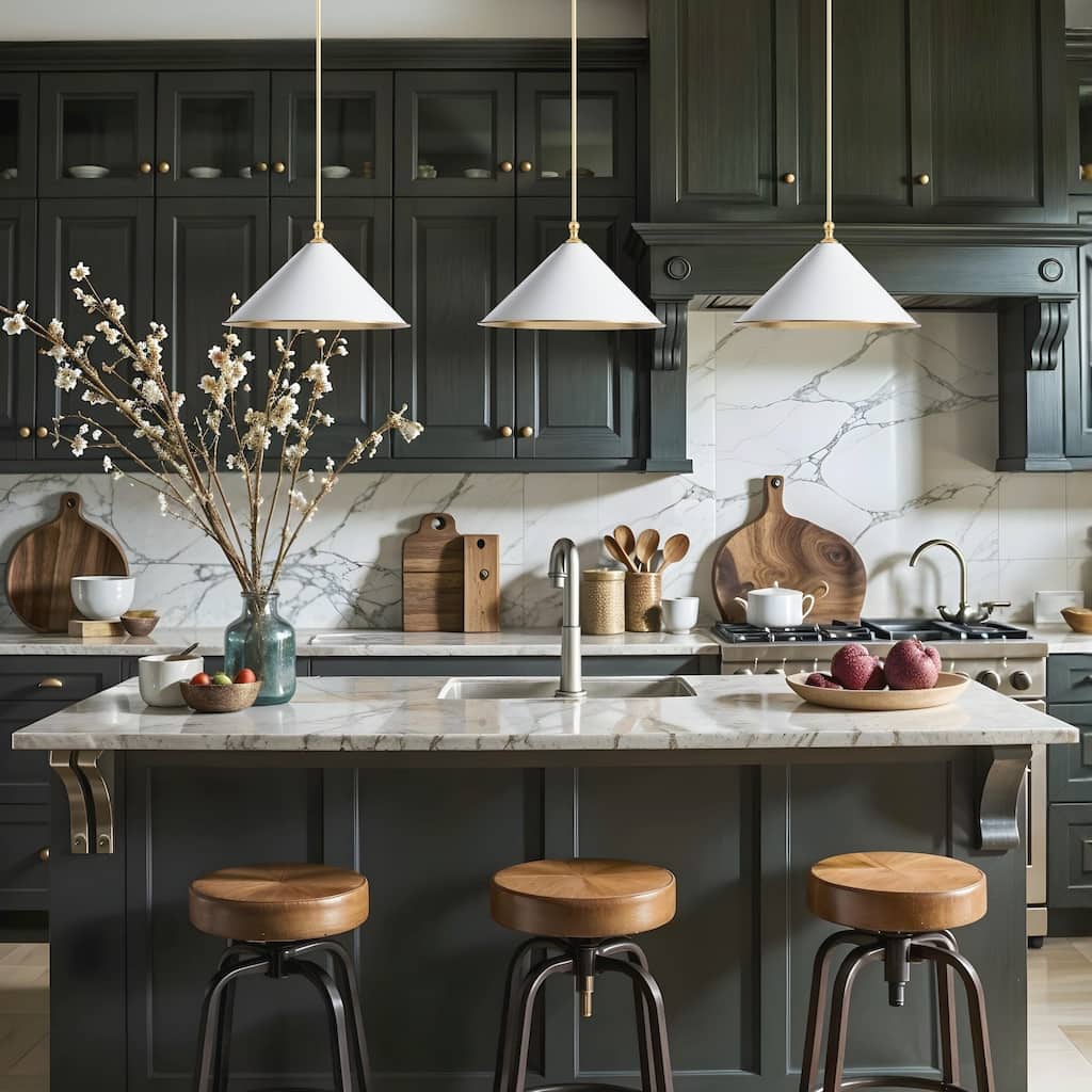 Giza Modern Pendant Light - Metal & Gold, White Cone Light Fixture For Mid-Century, Modern, Contemporary Room Decor - 17"