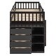 preview thumbnail 9 of 58, Wooden Floor Bunk Bed Frame with Storage Drawers, 3 Shelves, Full-length Guardrail and Reversible Ladder for Kids, Teens