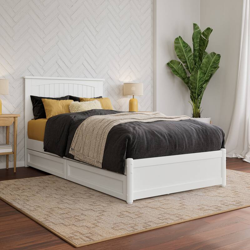 Malta Platform Bed with Panel Footboard and Storage Drawers