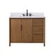 preview thumbnail 66 of 72, Vanity Art Lucerne Freestanding Bathroom Vanity with Stone Top, Hidden Power Station, Hair Dryer Holder, USB Charging Shelf