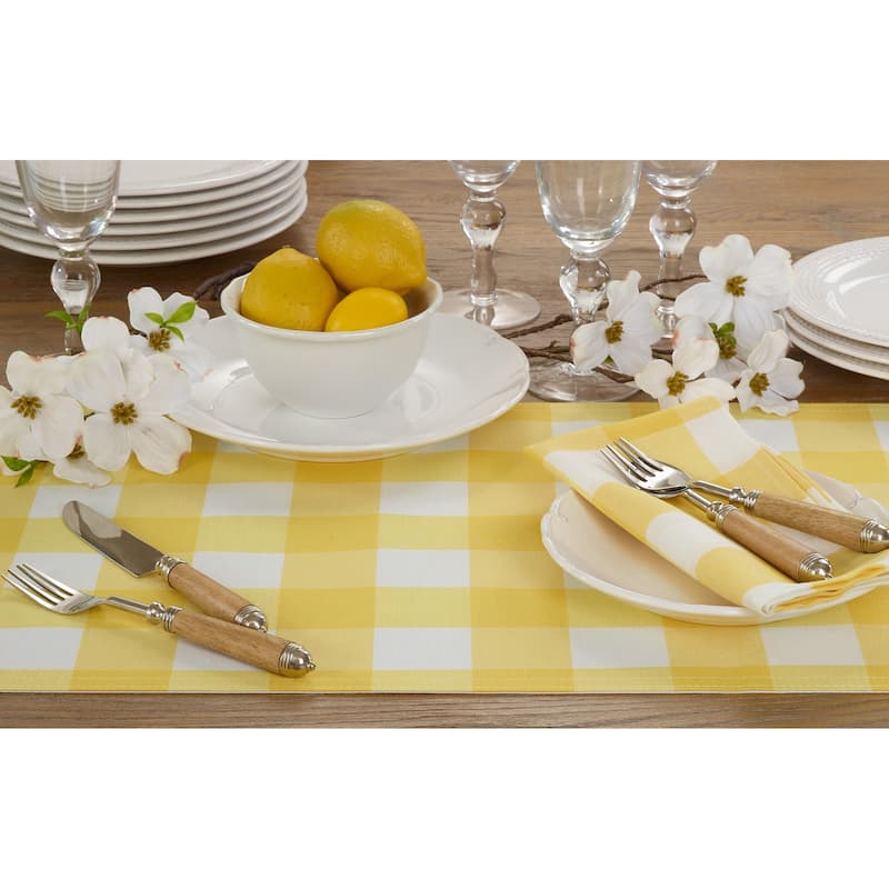 Buffalo Plaid Cotton Blend Table Runner