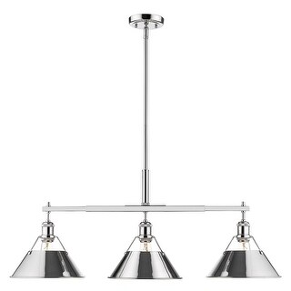 Golden Lighting 3306-LP CH Orwell 3 Light 36" Wide Linear Pendant