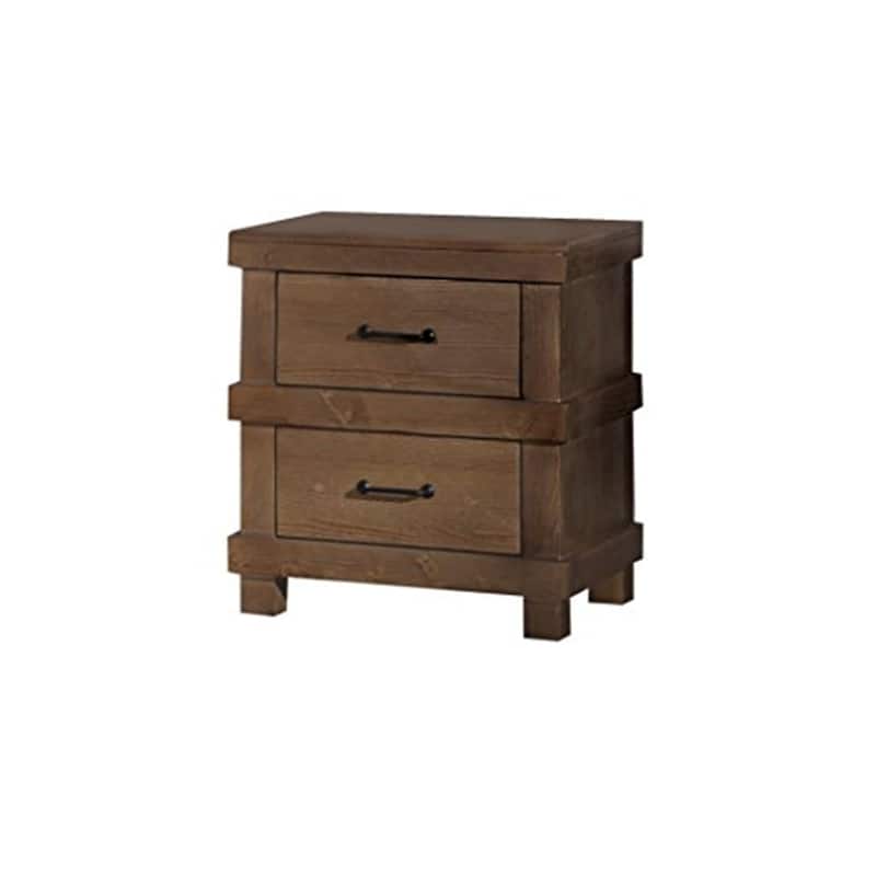 Vintage Nightstand - Antique Oak Bedside Table with Drawers