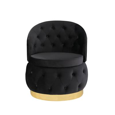 360 Degree Swivel Cuddle Barrel Accent Storage Chairs, Round Armchairs with Wide Upholstered