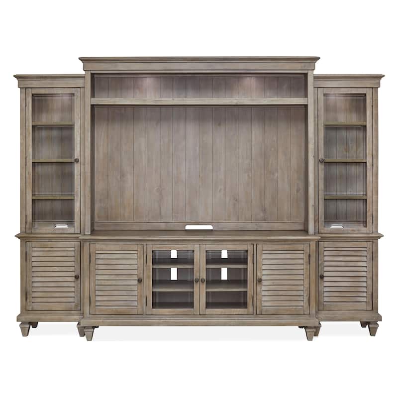 Magnussen Home Calistoga Dovetail Grey Entertainment Wall - W x D x H