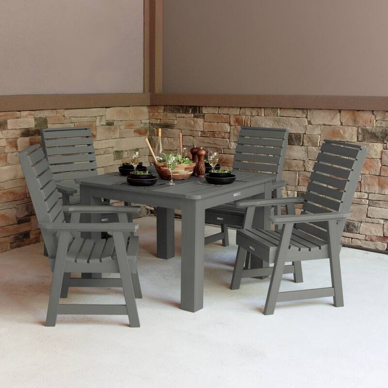 Weatherly 5-piece Outdoor Dining Set - 42" x 42" Table, Dining-height
