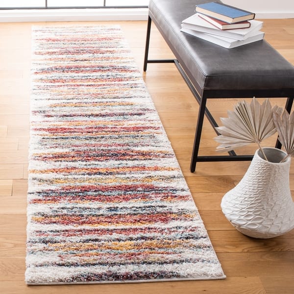 Monisha Modern Ivory/Brown Area Rug - 6'7 x 9' in 2023