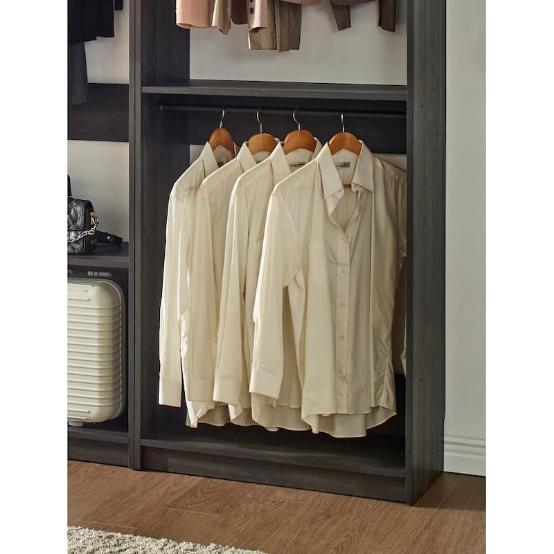 Prosper Gray Freestanding Walk in Wood Closet System