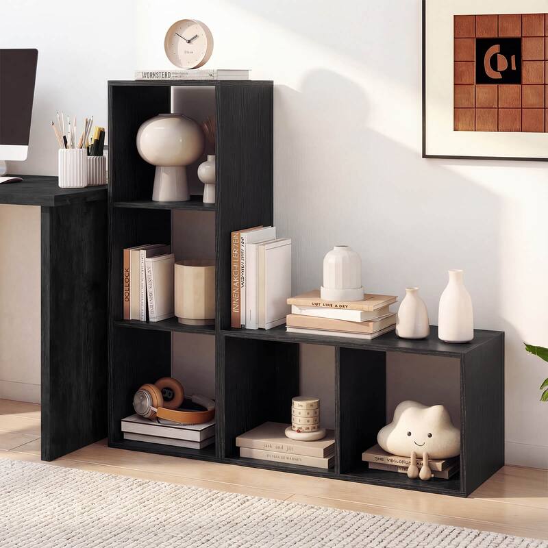 Costway 2/3-Cube Bookcase Open Back Bookshelf with Anti-tip Kit Modern