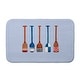 preview thumbnail 2 of 7, Oar Multi Painted Bath Mat 17 x 24 - Blue