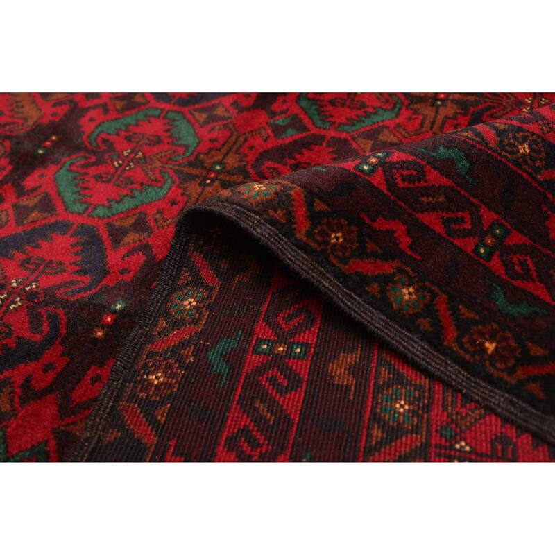 ECARPETGALLERY Hand-knotted Teimani Red Wool Rug - 3'7 x 5'9