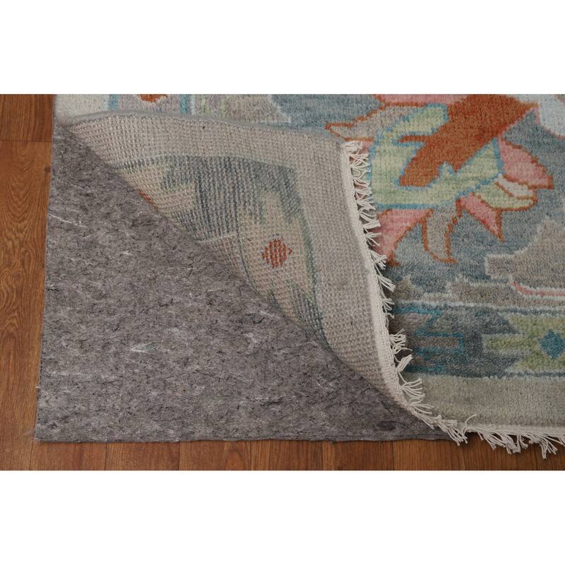 Oushak Indian Large Rug Hand-Knotted Wool Carpet - 11'9" x 15'0"
