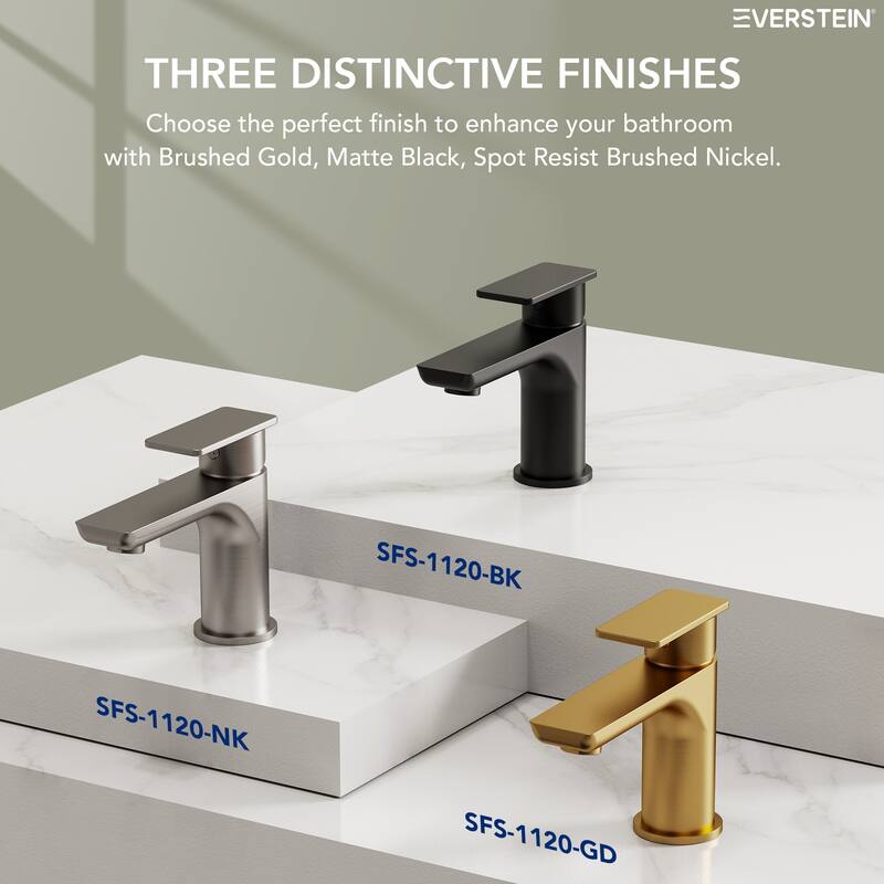 Single Hole Bathroom Faucet with Drain Assembly, Single Handle Bathroom Sink Faucet