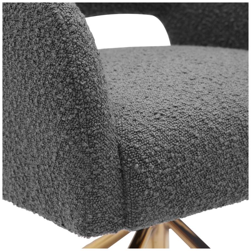 Boucle Polyester Upholstered Swivel Accent Chair - Stain Resistant (Set of 4)