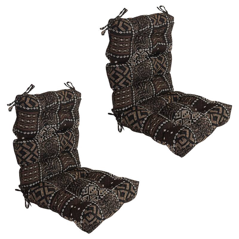 Tapestry Tufted Seat/Back Chair Cushion (Multiple Sizes) - 20 x 42 - Congo - Set of 2