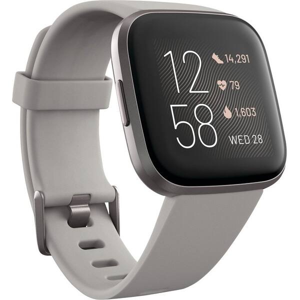 Shop Fitbit Versa 2 Smartwatch 40mm Aluminum Black Carbon With