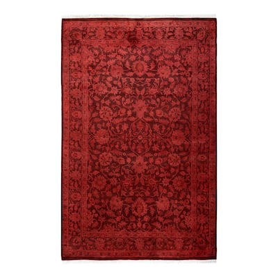 Fine Vibrance, One-of-a-Kind Hand-Knotted Area Rug - Brown, 4' 1" x 6' 5" - 4' 1" x 6' 5"