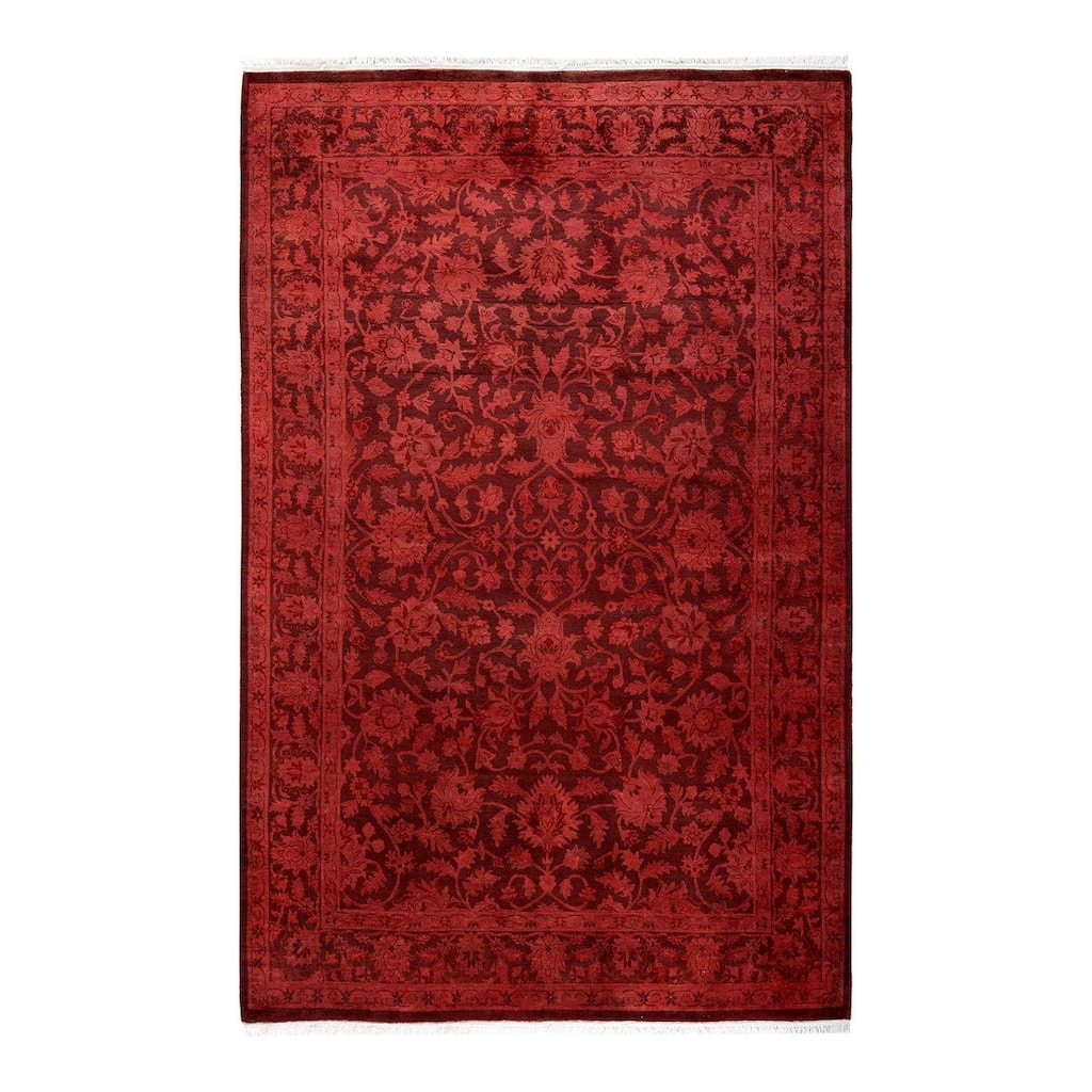 Fine Vibrance, One-of-a-Kind Hand-Knotted Area Rug - Brown, 4' 1" x 6' 5" - 4' 1" x 6' 5"