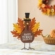 preview thumbnail 3 of 53, Glitzhome Thanksgiving Wooden Turkey Table Decor Wall Hanging Signs