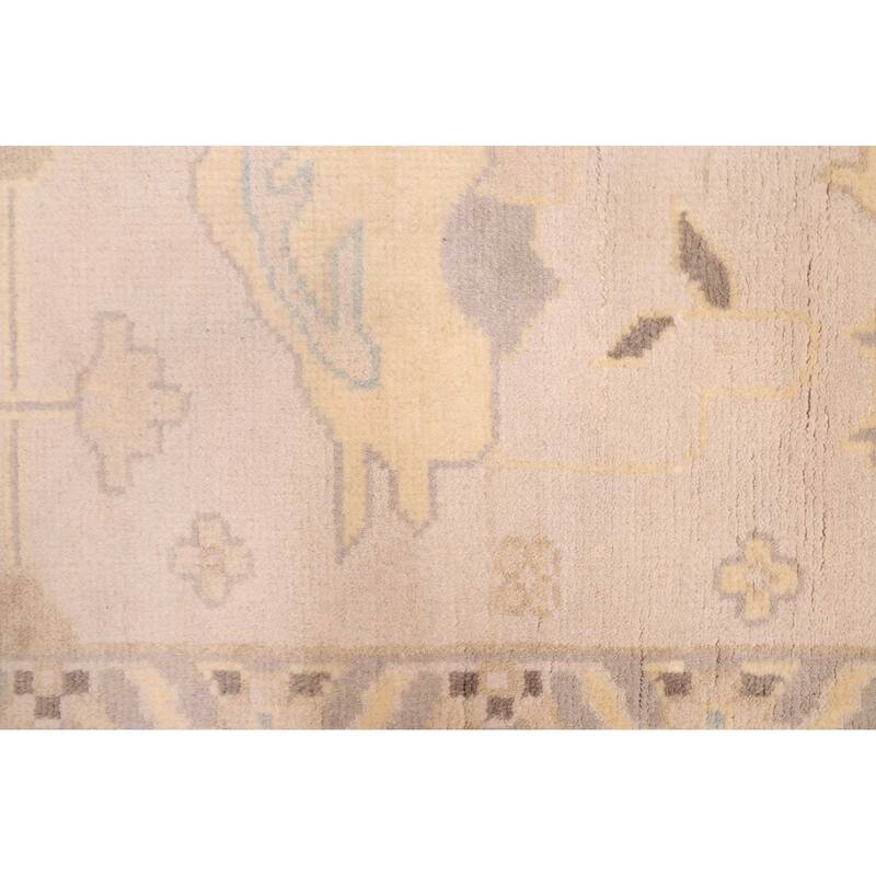 ECARPETGALLERY Hand-knotted Royal Oushak Light Grey Wool Rug - 10'2 x 13'11