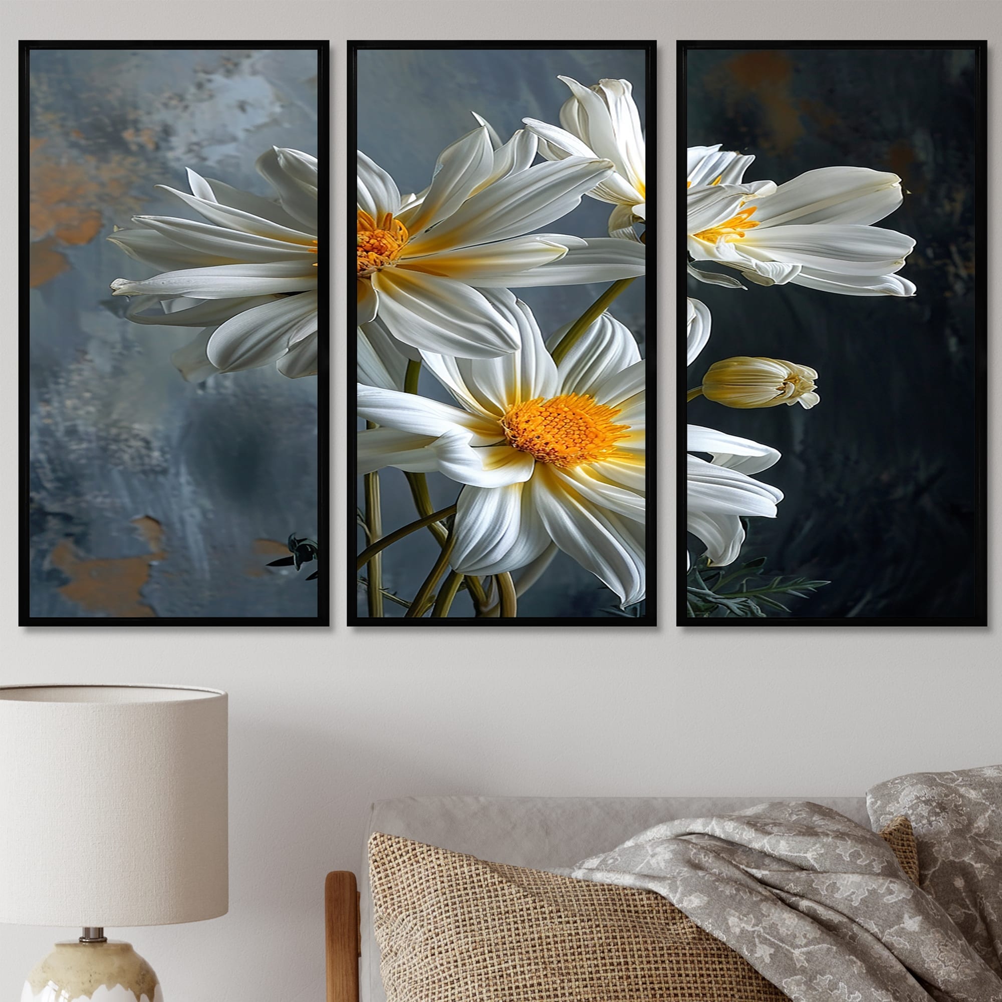 Designart - Close Up Of White Daisy Flower Yellow Core - Daisy