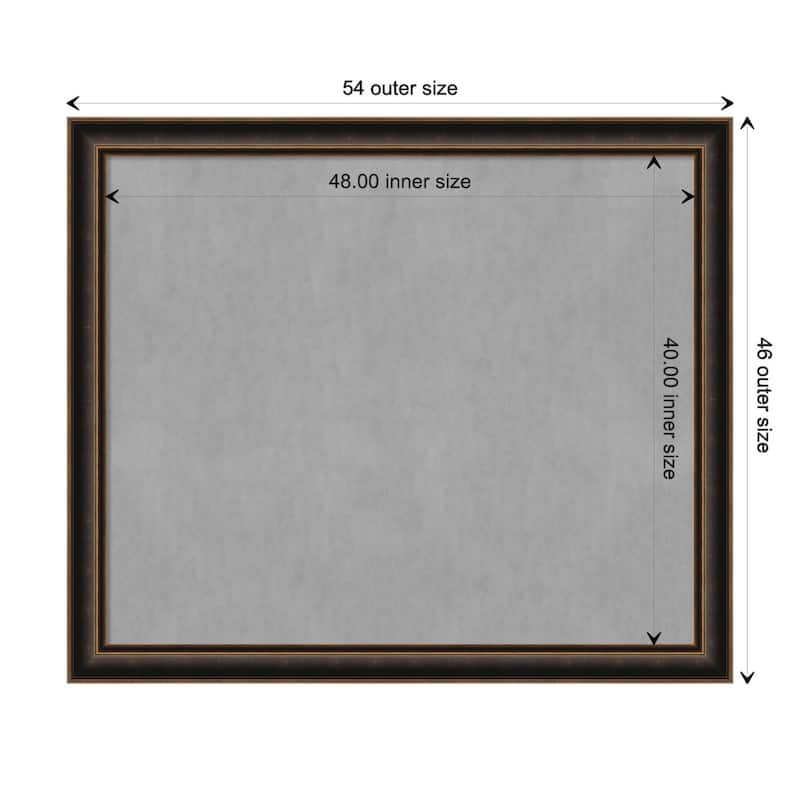 Amanti Art Villa Oil Rubbed Bronze Framed Magnetic Board - Board Size 48x40